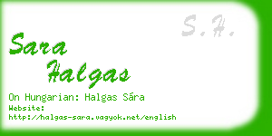sara halgas business card