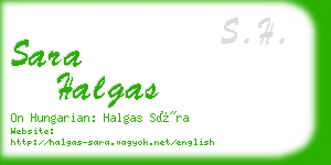 sara halgas business card